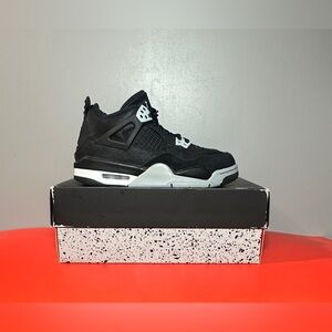 Size 6.5 (GS) - Jordan 4 Retro SE Black Canvas